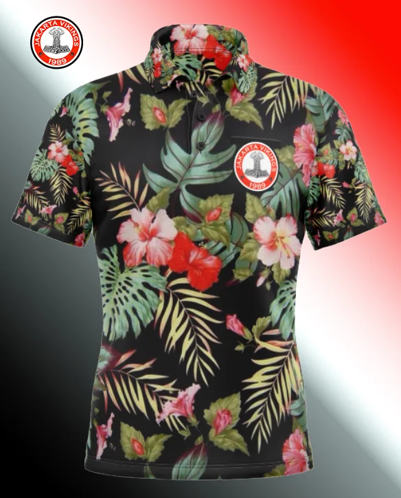 Hawaian Viking Black Polo